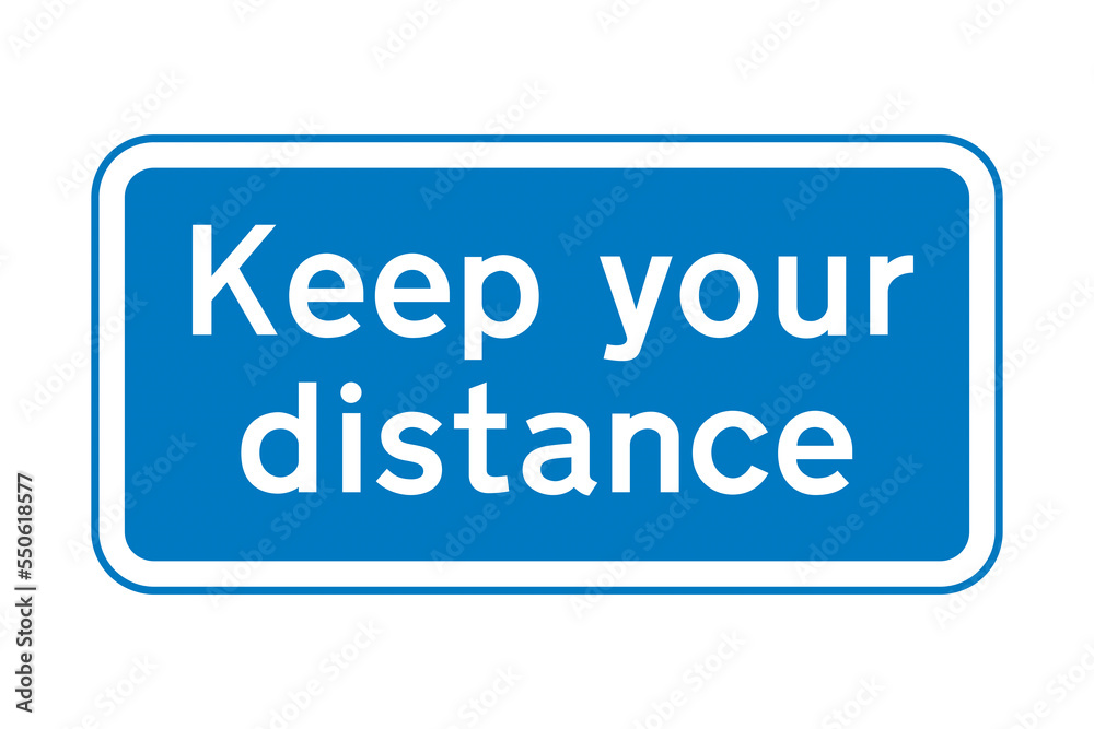 Keep your distance symbol icon