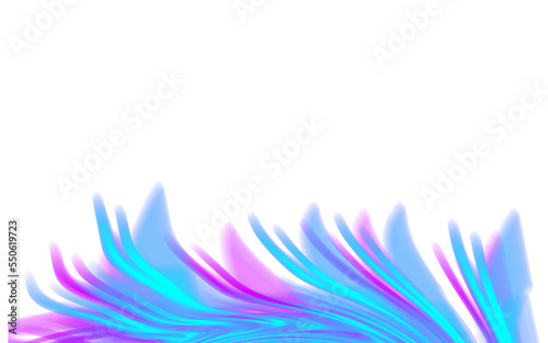 waves abstraction blue and purple on a white background