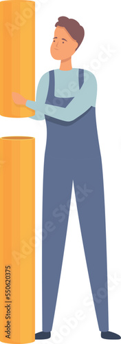 Gas pipe icon cartoon vector. Engineer industry. Gasman rig