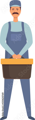 Gas worker icon cartoon vector. Man engineer. Gasman pipe