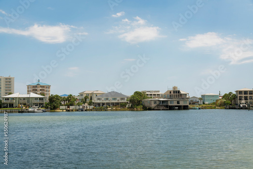 Views of residential villas at the bay in Destin, Florida