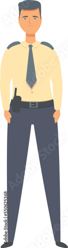 Guard icon cartoon vector. Security man. Police officer