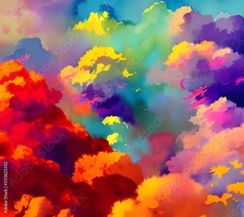 Photographie The clouds in the sky are a beautiful watercolor painting