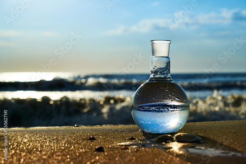 A flask with clean drinking water.