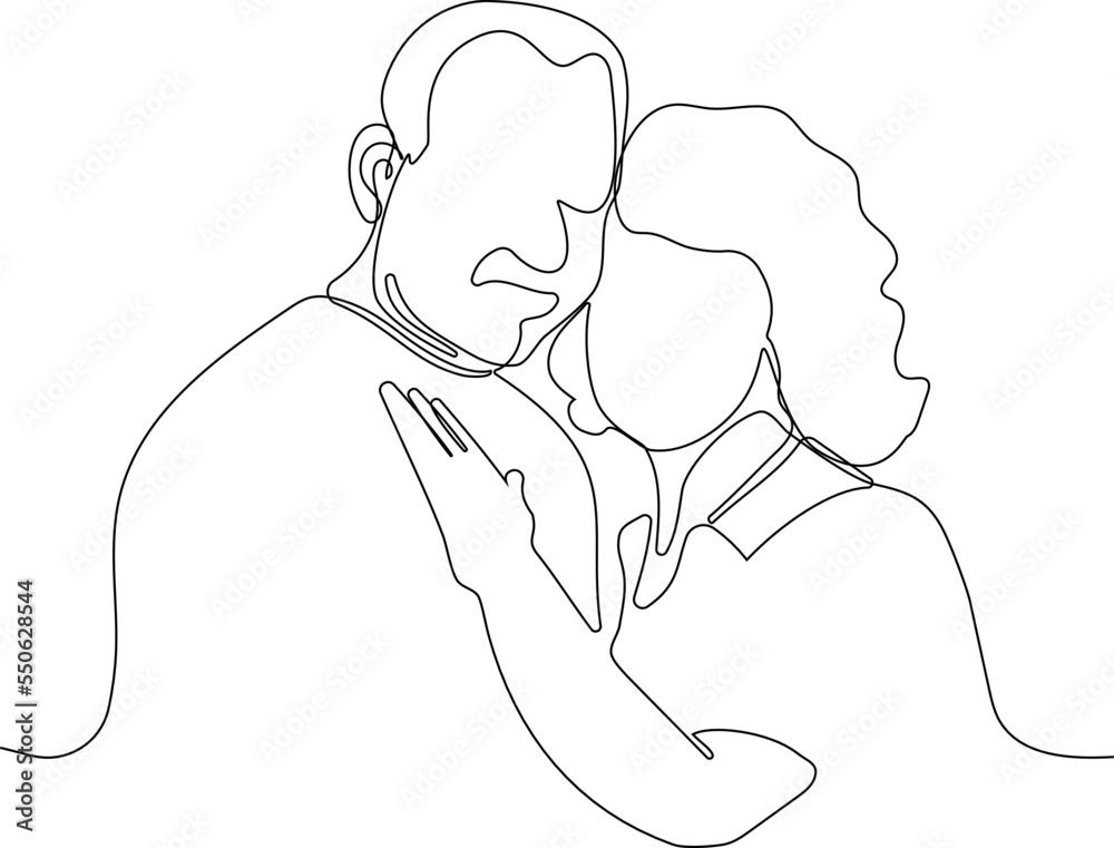 one line drawing of hugging couple vector minimalism. Single hand drawn continuous of man and woman in romantic moment. Vector illustration one line drawing of hugging couple vector minimalism. Single hand drawn continuous of man and woman in romantic moment. Vector illustration
