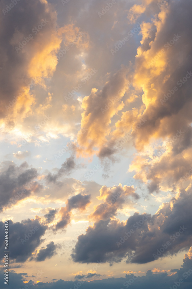 Fototapeta premium Dramatic clouds in the sunset