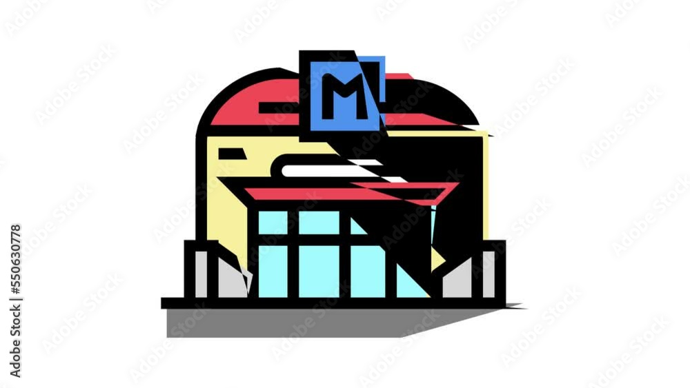 metro station color icon animation metro station color icon animation