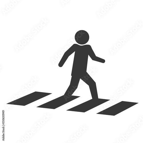 Crosswalk concept icon stock illustration