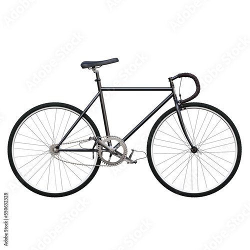 bicycle, isolate on a transparent background, 3d illustration, cg render