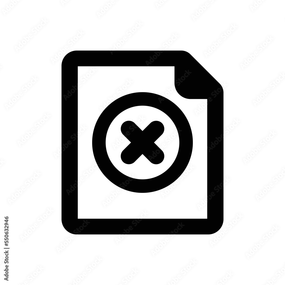 Cancel File icon - vector illustration . Cancel, Delete, File, Document, Edit, Page, Remove, Paper, Sheet, error, line, outline, icons . Cancel File icon - vector illustration . Cancel, Delete, File, Document, Edit, Page, Remove, Paper, Sheet, error, line, outline, icons .