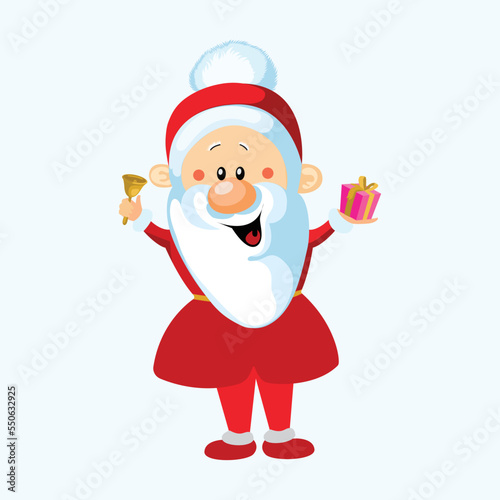 Christmas celebration with Santa and New year gifts