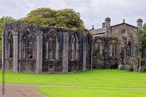 Twelve sided Chapter House - monastic ruins - Margam Country Park photo