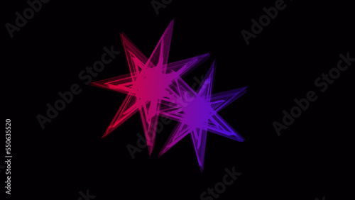 Bright stars on black background. 2stars
