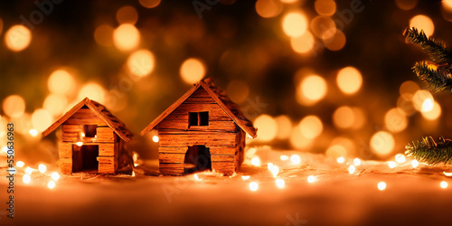 Christmas Evening Little Houses