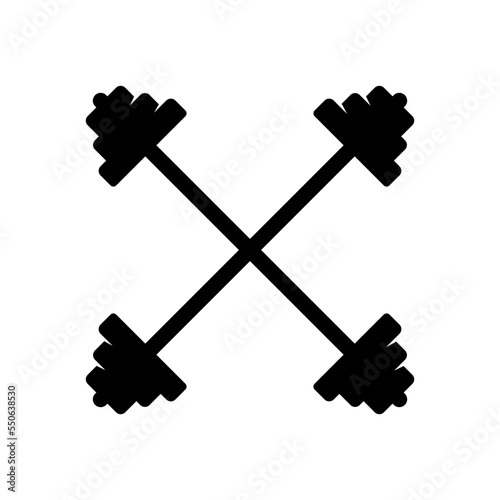 barbell icon vector logo template