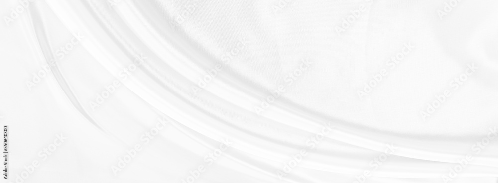 Obraz premium White gray satin texture that is white silver fabric silk panorama background with beautiful soft blur pattern natural.