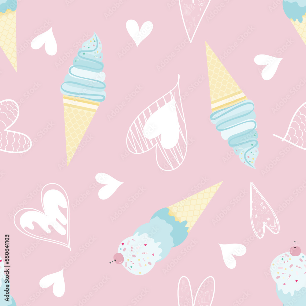Handwriting and doodle for Ice cream ,Little heartseamless and background.
Handwriting and doodle for Ice cream ,Little heartseamless and background.