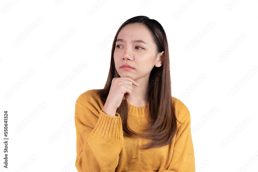 Young asian woman, professional entrepreneur standing in office, smiling and looking confident, white background Young asian woman, professional entrepreneur standing in office, smiling and looking confident, white background