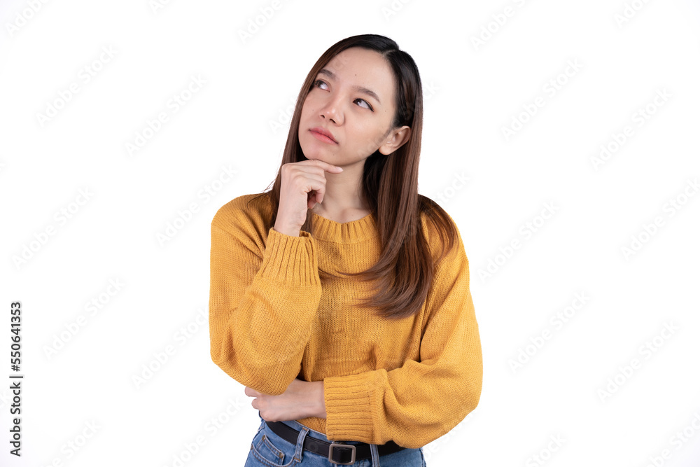 Young asian woman, professional entrepreneur standing in office, smiling and looking confident, white background Young asian woman, professional entrepreneur standing in office, smiling and looking confident, white background