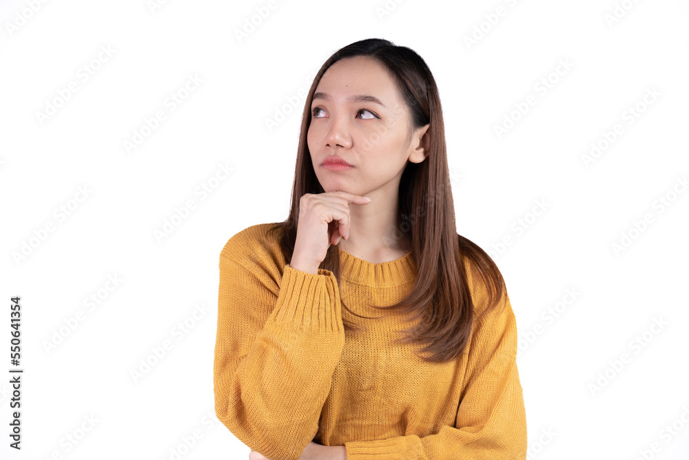 Young asian woman, professional entrepreneur standing in office, smiling and looking confident, white background Young asian woman, professional entrepreneur standing in office, smiling and looking confident, white background