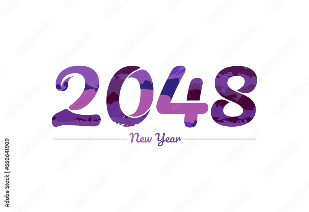 Modern 2048 new year typography design, new year 2048 logo Modern 2048 new year typography design, new year 2048 logo