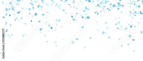 Falling snowflakes. Blurred shiny background