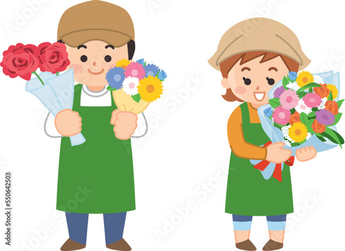 花屋の男女　フラワーショップ