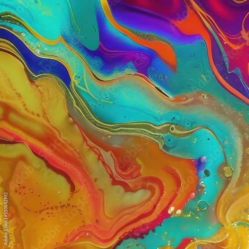 Natural luxury abstract fluid art painting  alcohol ink technique  wallpaper  colorful transparent waves