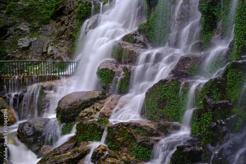 Beautiful waterfall Landscape on the way to Lachen from Gantok, Sikkim, India. photo