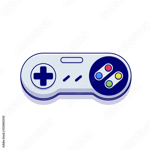 Joystick game cartoon vector icon illustration. Gaming icon isolated flat