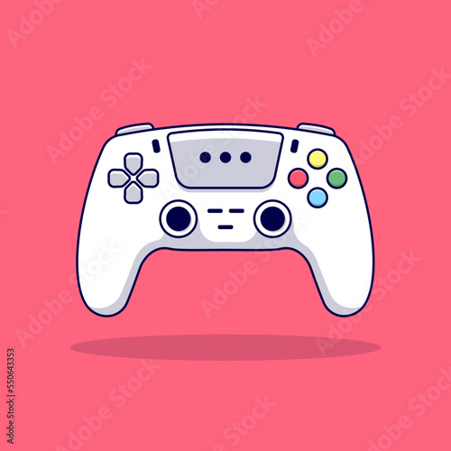 Joystick game cartoon vector icon illustration. Gaming icon isolated flat