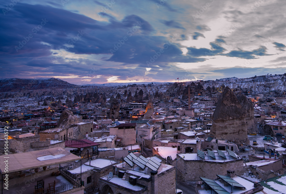 Goreme Town in Cappadocia, Turkey