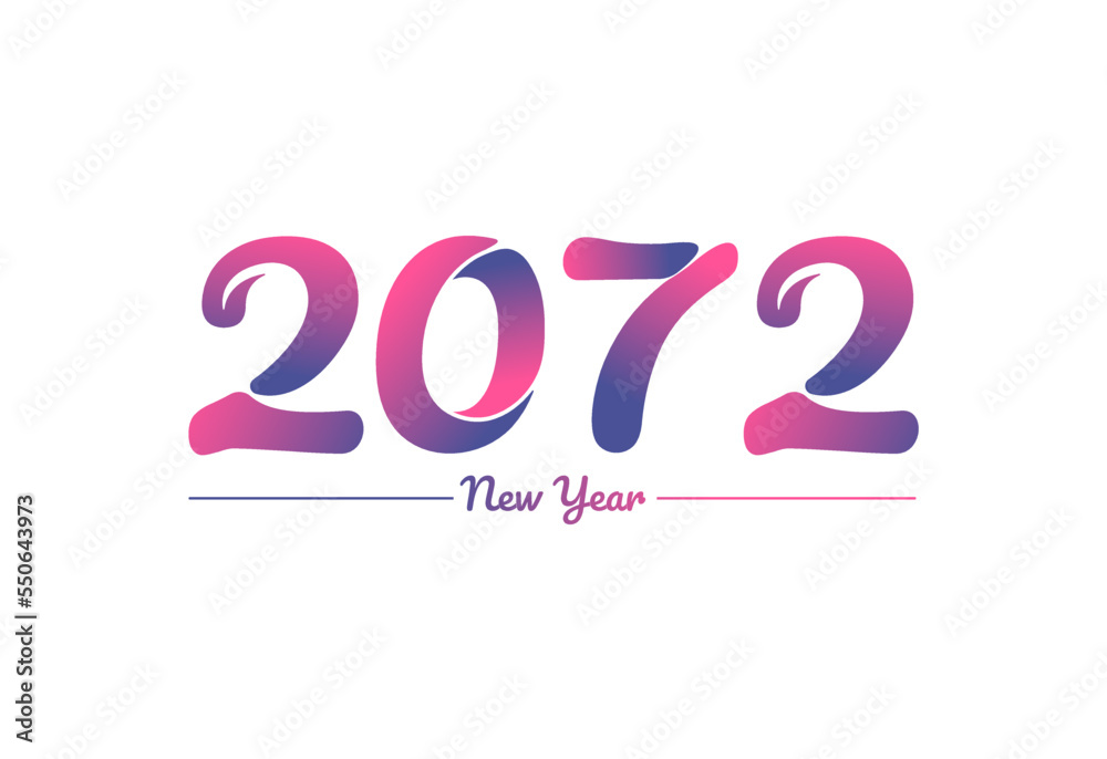 Colorful gradient 2072 new year logo design, New year 2072 Images Colorful gradient 2072 new year logo design, New year 2072 Images