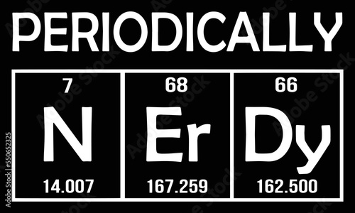 Periodically NErDy. The chemical elements of the periodic table.