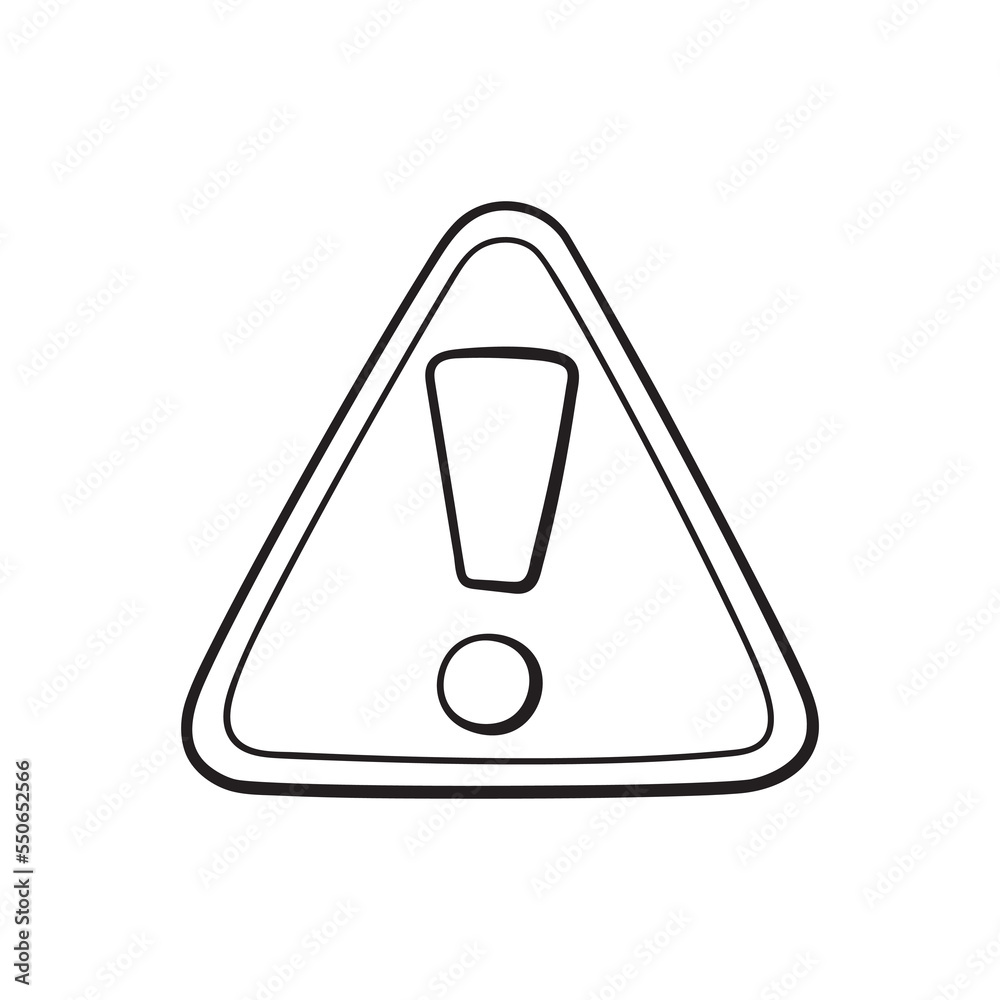 Isolated vector illustration of the exclamation mark attention sign. Thin line icon for design, cover etc. Isolated vector illustration of the exclamation mark attention sign. Thin line icon for design, cover etc.