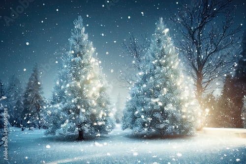 Beautiful Christmas Tree in Snow  © CREATIVE STOCK
