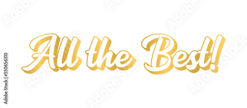 Hand sketched ALL THE BEST quote as ad, web banner. Lettering for banner, header, advertisement, announcement