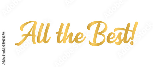 Hand sketched ALL THE BEST quote as ad, web banner. Lettering for banner, header, advertisement, announcement