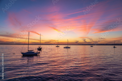 sailboat at sunset