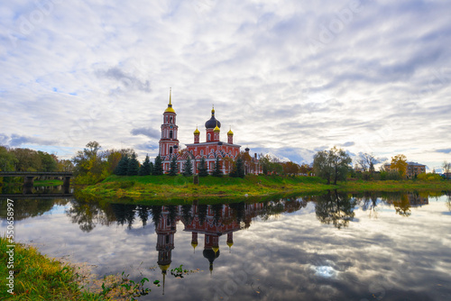 Cathedral of the Resurrection of Christ with belfry on the river Polist in the ancient Russian city of Staraya Russa © Dmitry Strizhakov