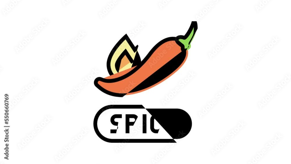 spicy level spicy color icon animation