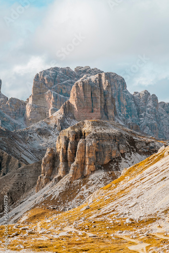 flat top of mountain in dolomites