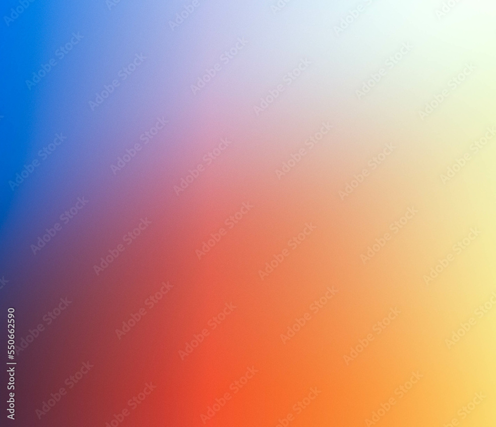 Fondo abstracto con formas aleatorias y degradado de tonos en colores naranja, rojo, azul y blanco