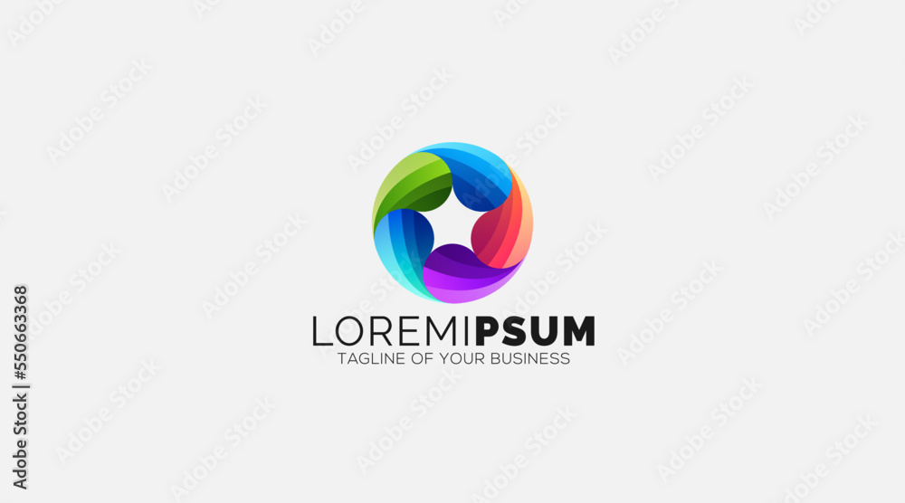 Gradient Circle Icon illustration template logo design Gradient Circle Icon illustration template logo design