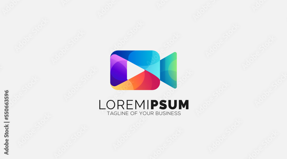 Colorful Movie maker Logo design Template illustration Colorful Movie maker Logo design Template illustration