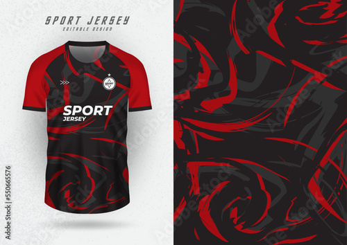 Background mockup for sports jerseys, jerseys, running shirts, red pattern
