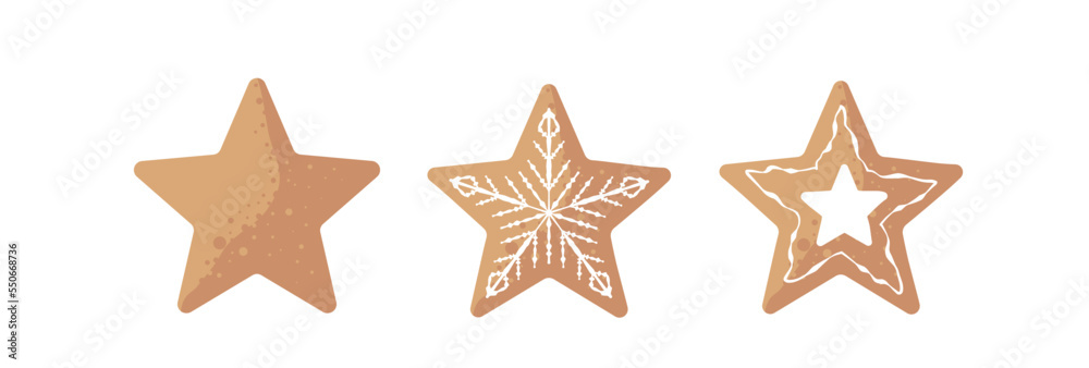 christmas gingerbread, stars - vector illustration christmas gingerbread, stars - vector illustration