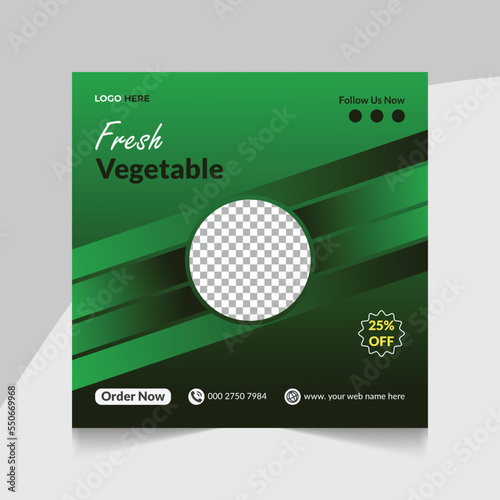 Fresh delicious restaurant food menu banner post, super delicious food flyer, restaurant offer menu social media post template design