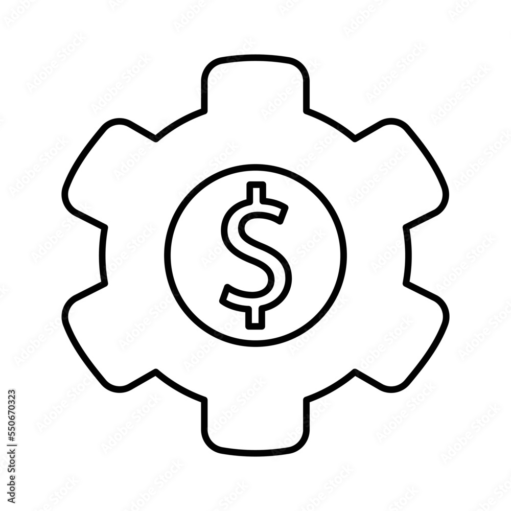 Money Management Icon In Line Style Money Management Icon In Line Style