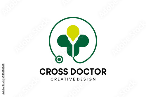 Free Download Cross doctor logo design, medical cross icon vector illustration - GFXLoad